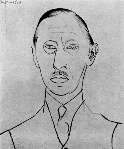 Рис. 147. И. Стравинский. Рис. П. Пикассо. 1917