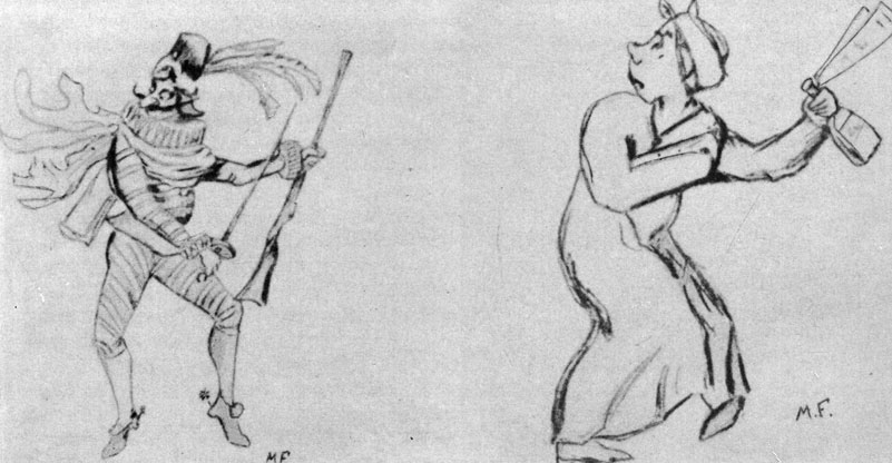 Рис. 143. 'Приключения Арлекина'. Рисунки М. Фокина. 1921
