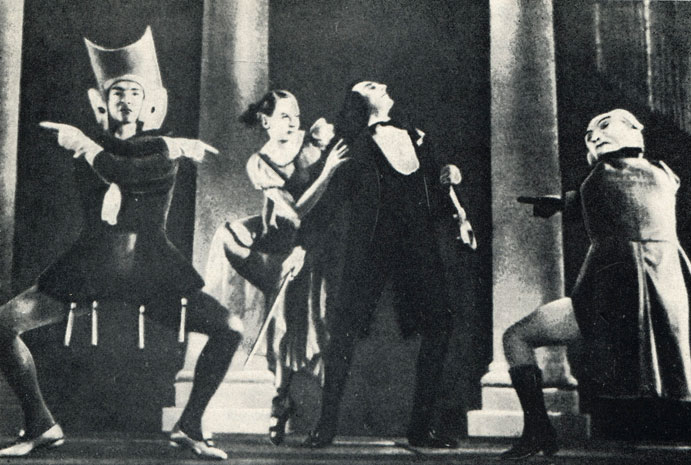 Рис. 146. 'Паганини'. Сцена из балета. Лондон. 1939